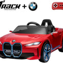 BMW-12V Kids Ride on Car Licensed I4 Kids Electric Vehicle Toy with Remote Control, Music, Bluetooth, LED Light,  with speed and Suspension (Red)