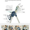 High Chair with heigh Adjustment and Wheels angels