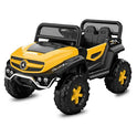 GetBest Battery Operated Ride on Jeep for Kids with Music Lights and Swing Electric Remote Control Ride on Jeep - Yellow