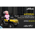 GetBest Battery Operated Ride on Jeep for Kids with Music Lights and Swing Electric Remote Control Ride on Jeep - Yellow