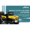 GetBest Battery Operated Ride on Jeep for Kids with Music Lights and Swing Electric Remote Control Ride on Jeep - Yellow