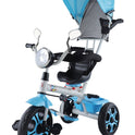 Tricycle with Light, Foldable Canopy and 360 Degree Seat Rotating