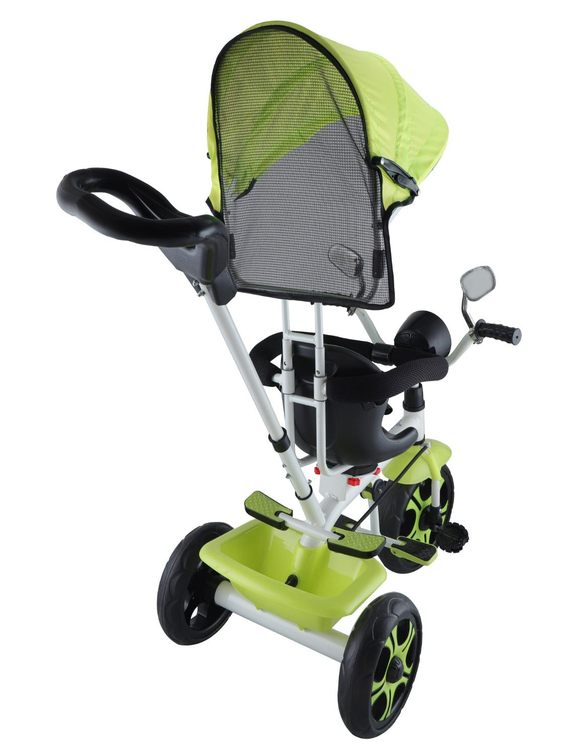 Tricycle with Light, Foldable Canopy and 360 Degree Seat Rotating