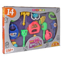 Baby Rattles Toy Multicolour - 14 Pieces