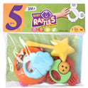 Baby Rattles Toy Multicolour - 5 Pieces (PVC PACK)