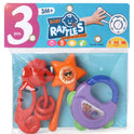 Baby Rattles Toy Multicolour - 3 Pieces PVC PACK