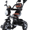 Musical Tricycle with Parental Push Handle & Leather Seat