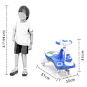 Musical Baby Swing Car With Teddy Face (Blue)