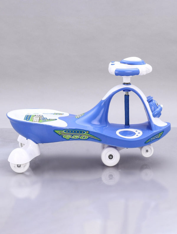 Musical Baby Swing Car With Teddy Face (Blue)
