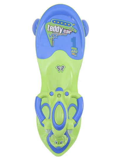 Musical Baby Swing Car With Teddy Face (Green)