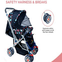 Firstcrawl Baby Stroller With Mosquito Net & Reversible Handle - Sunshine Blue