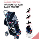 Firstcrawl Baby Stroller With Mosquito Net & Reversible Handle - Sunshine Blue