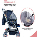 Firstcrawl Baby Stroller With Mosquito Net & Reversible Handle - Galaxy Black