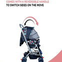 FIRSTCRAWL BABY STROLLER WITH MOSQUITO NET & REVERSIBLE HANDLE - SUNSHINE BLUE