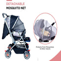 Firstcrawl Baby Stroller With Mosquito Net & Reversible Handle - GrAy Bunny