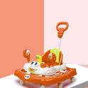 Height Adjustable Musical Walker With Parental Handle (BJ-303H ORANGE)
