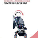 Firstcrawl Baby Stroller With Mosquito Net & Reversible Handle - Navy Blue