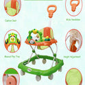Height Adjustable Musical Walker With Parental Handle (BJ 301-H GREEN)
