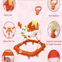 Height Adjustable Musical Walker With Parental Handle (BJ-303H ORANGE)