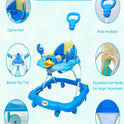 Height Adjustable Musical Walker With Parental Handle (BJ 305-H BLUE)