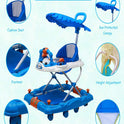 Musical Rocker Walker With Hood (BJ-302H BLUE)