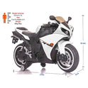 Battery Operated Ride On Bike R1 (WHITE)-12v