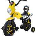 Tricycle Bullet 2 Wheels With Light And Music (BJ-5001 Yellow)