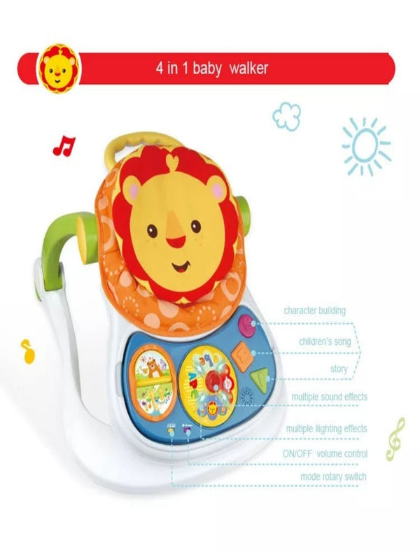 Multifunctional Musical Baby 4-IN-1 LION Walker (Multicolor)