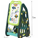Adjustable Standing Easel Board Double Sided /Magnetic Kids Art Easel With Book Shelf
