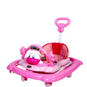 Musical Walker With Adjustable Height & Parental Handle - PINK