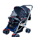 FIRSTCRAWL BABY STROLLER WITH MOSQUITO NET & REVERSIBLE HANDLE - SUNSHINE BLUE