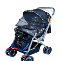 FIRSTCRAWL BABY STROLLER WITH MOSQUITO NET & REVERSIBLE HANDLE - GALAXY BLACK