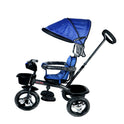Musical Tricycle With Parental Handle & Canopy (BLUE)