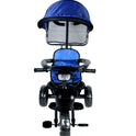 Musical Tricycle With Parental Handle & Canopy (BLUE)
