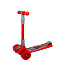 Kids Scooter with 4 Level Height Adjustment & LED Wheels - RED