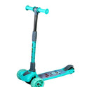 Kids Scooter with 4 Level Height Adjustment & LED Wheels - GREEN