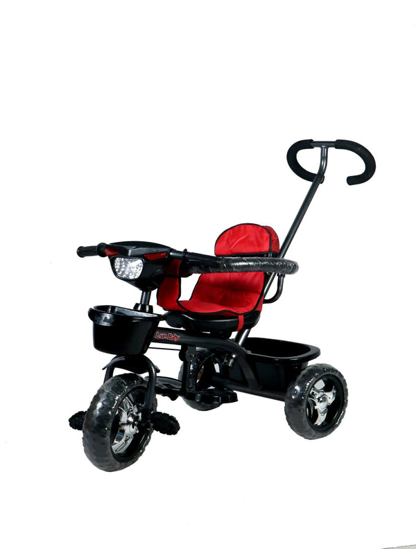 Tricycle with CUSHION CEAT Parental Handle & FRONT GAURD (RED)