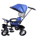 Musical Tricycle With Parental Handle & Canopy (BLUE)