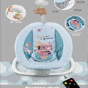 BABY ROCKER AND BOUNCER WITH REMOTE CONTROL- BLUE