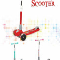Kids Scooter with 4 Level Height Adjustment & LED Wheels - GREEN
