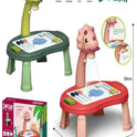 Learning BOARD 34pcs dinosaur kids drawing projector table with light -GREEN