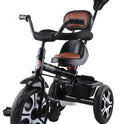 Tricycle with Parental Push Handle & Leather Seat