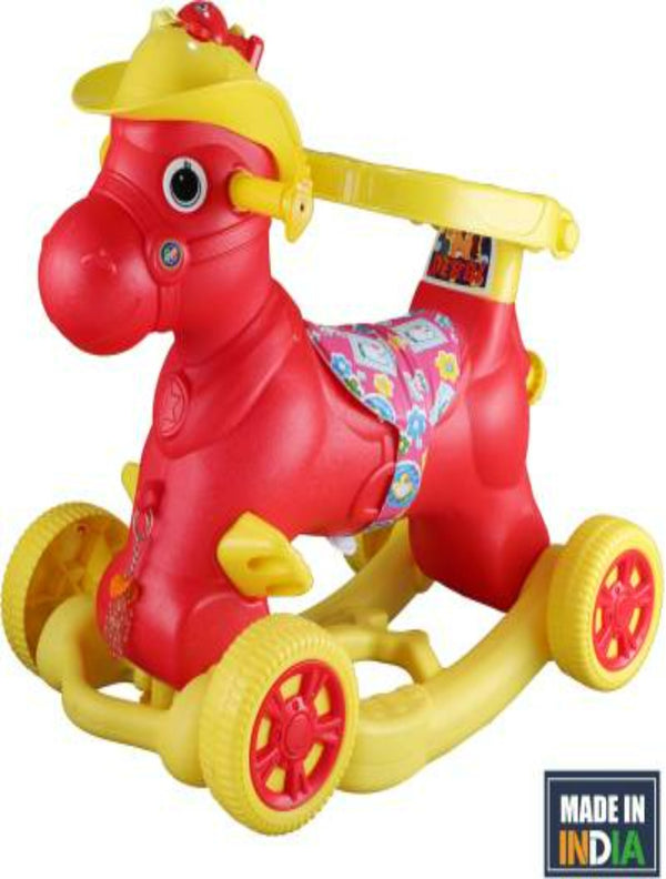 Rider cum Rocker Musical Derby Horse (Red)